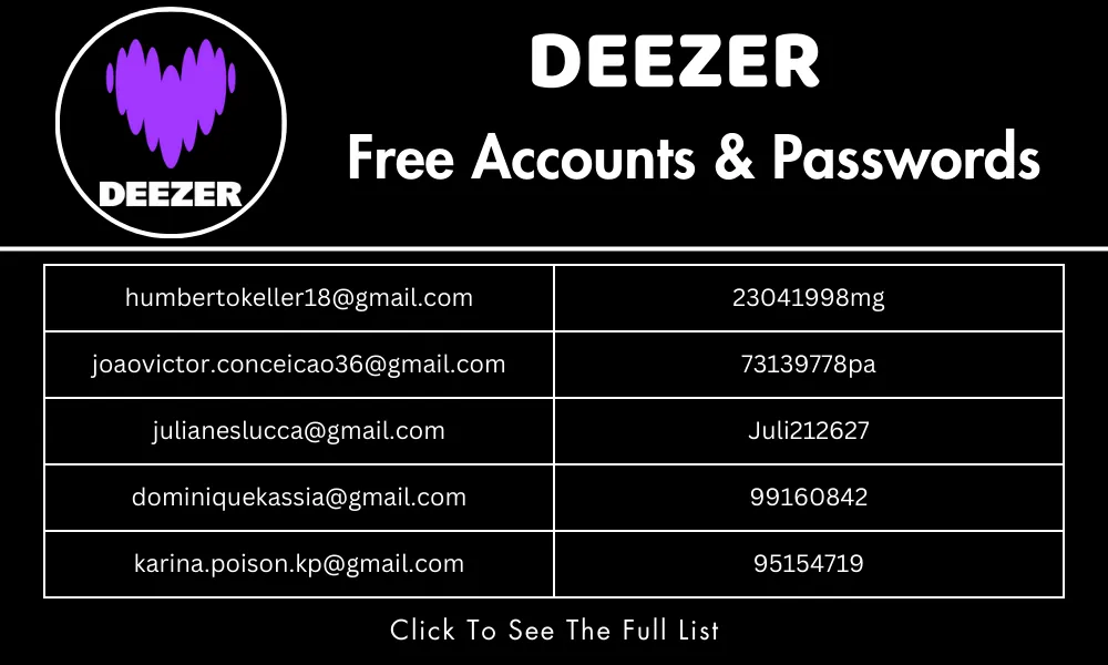 Working Deezer Premium Free Account 