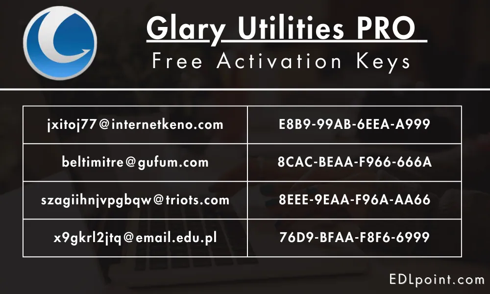 Glary Utilities PRO License Keys

